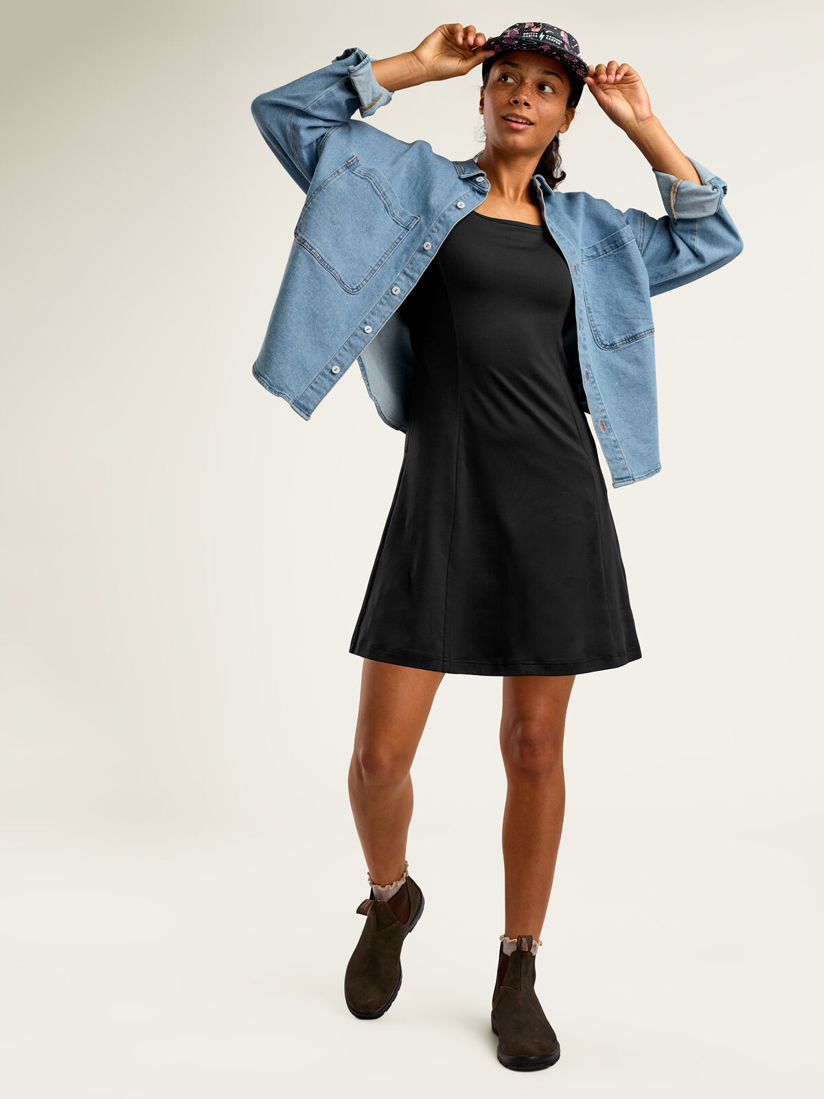 Dream Square Neck Short Sleeve Dress With Pockets | Title Nine