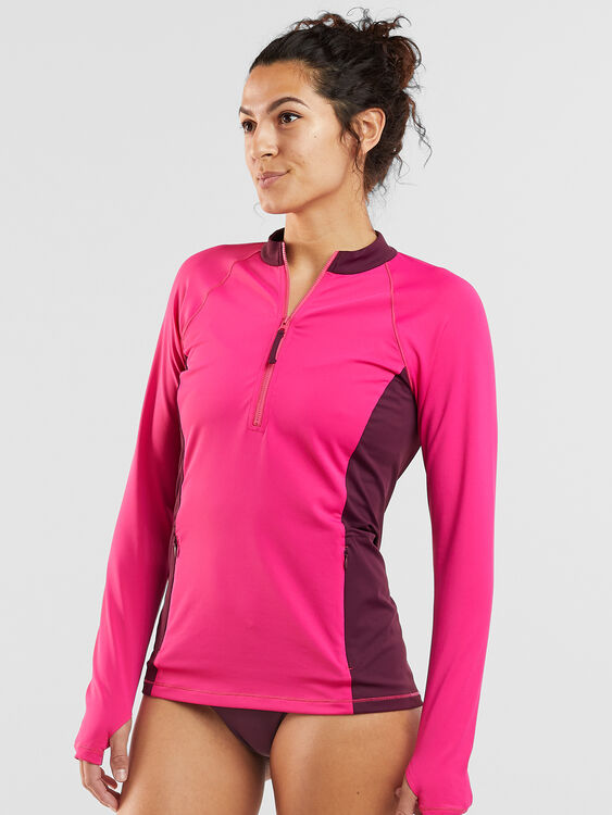 Sunbuster 1/4 Zip Long Sleeve Sun Shirt - Solid, , original