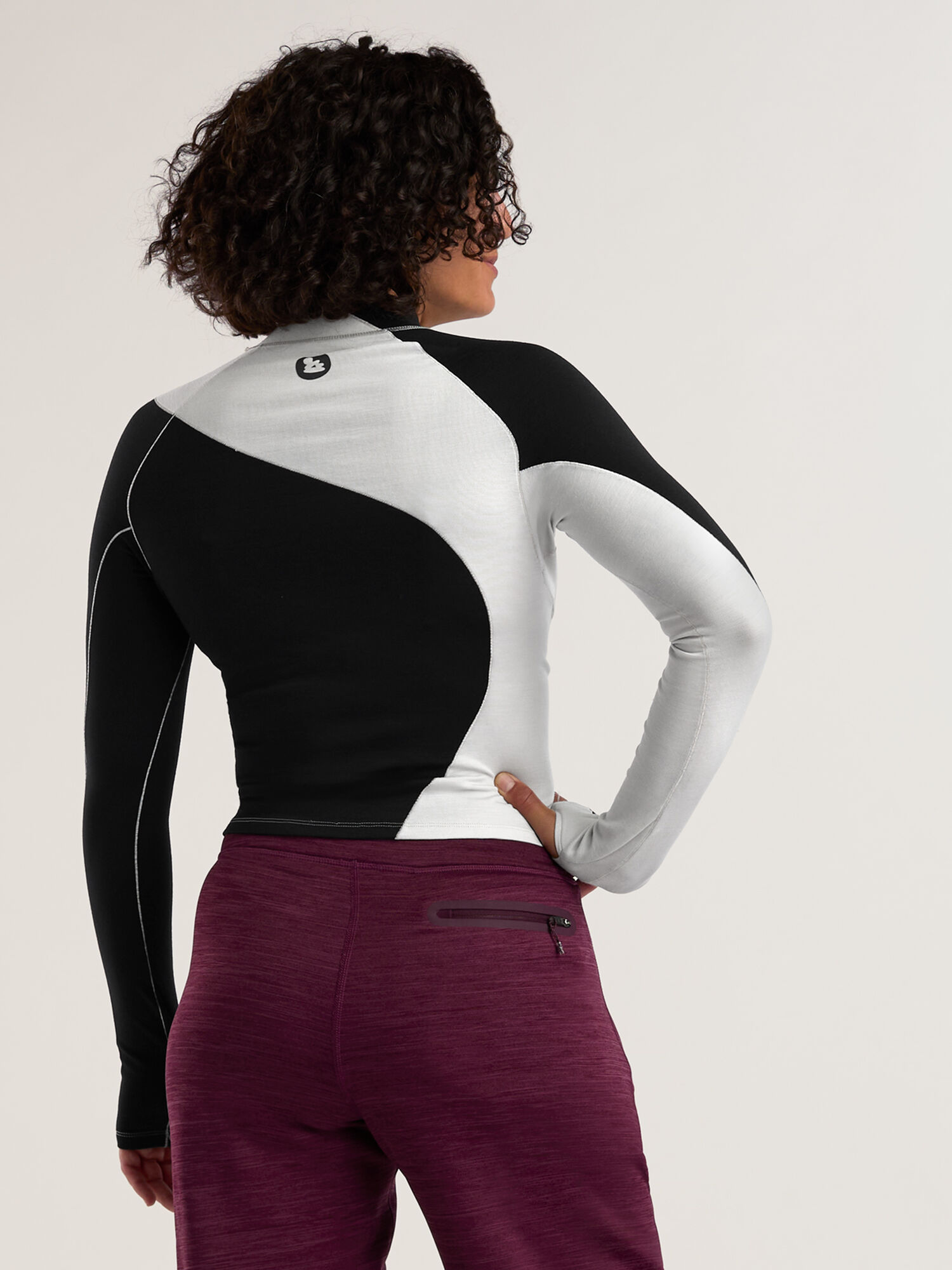 Wool Sculpt Mock Neck Base Layer, , original