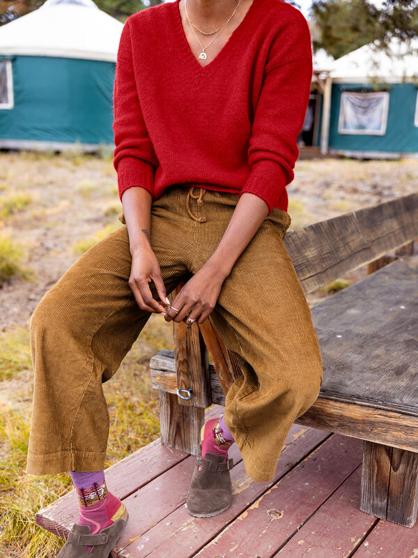 Toad & Co Women&rsquo;s Toddy V Neck Sweater Cozy Layer