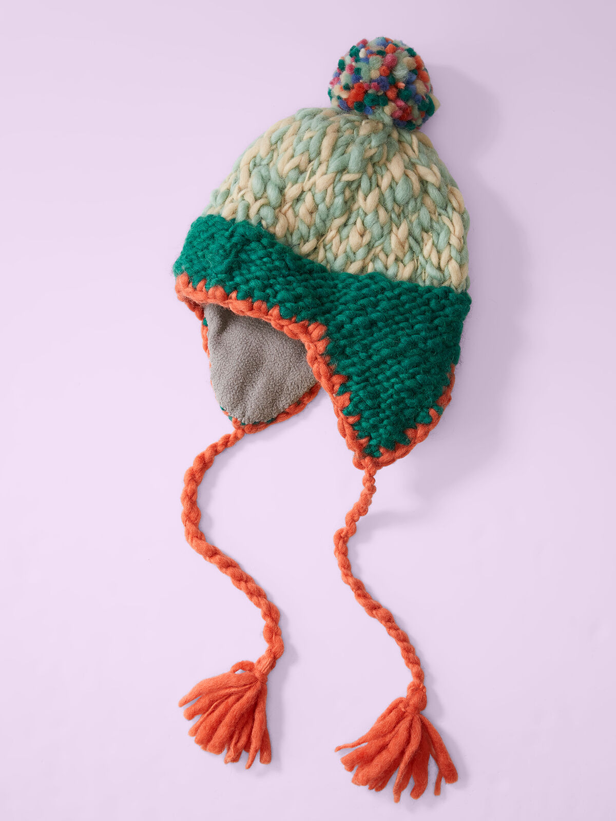 tiny cottons COLOR BLOCK EARFLAP BEANIE 帽子 tiny cottons COLOR