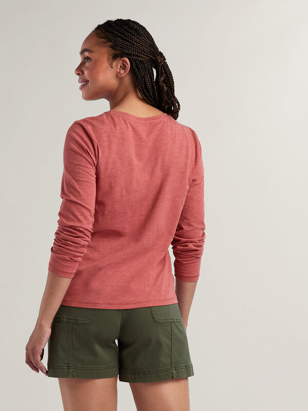 Women's V Neck Long Sleeve T Shirt: Maverick