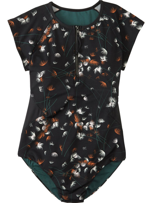 Barrel One Piece Swimsuit - Feather Floral, , original