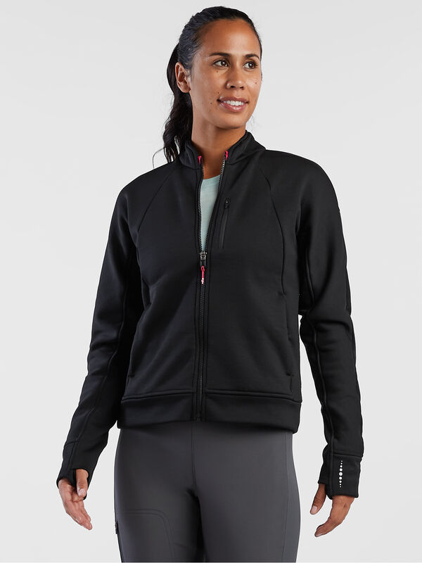 Women Polartec Fleece-Lined Bomber Jacket Crash