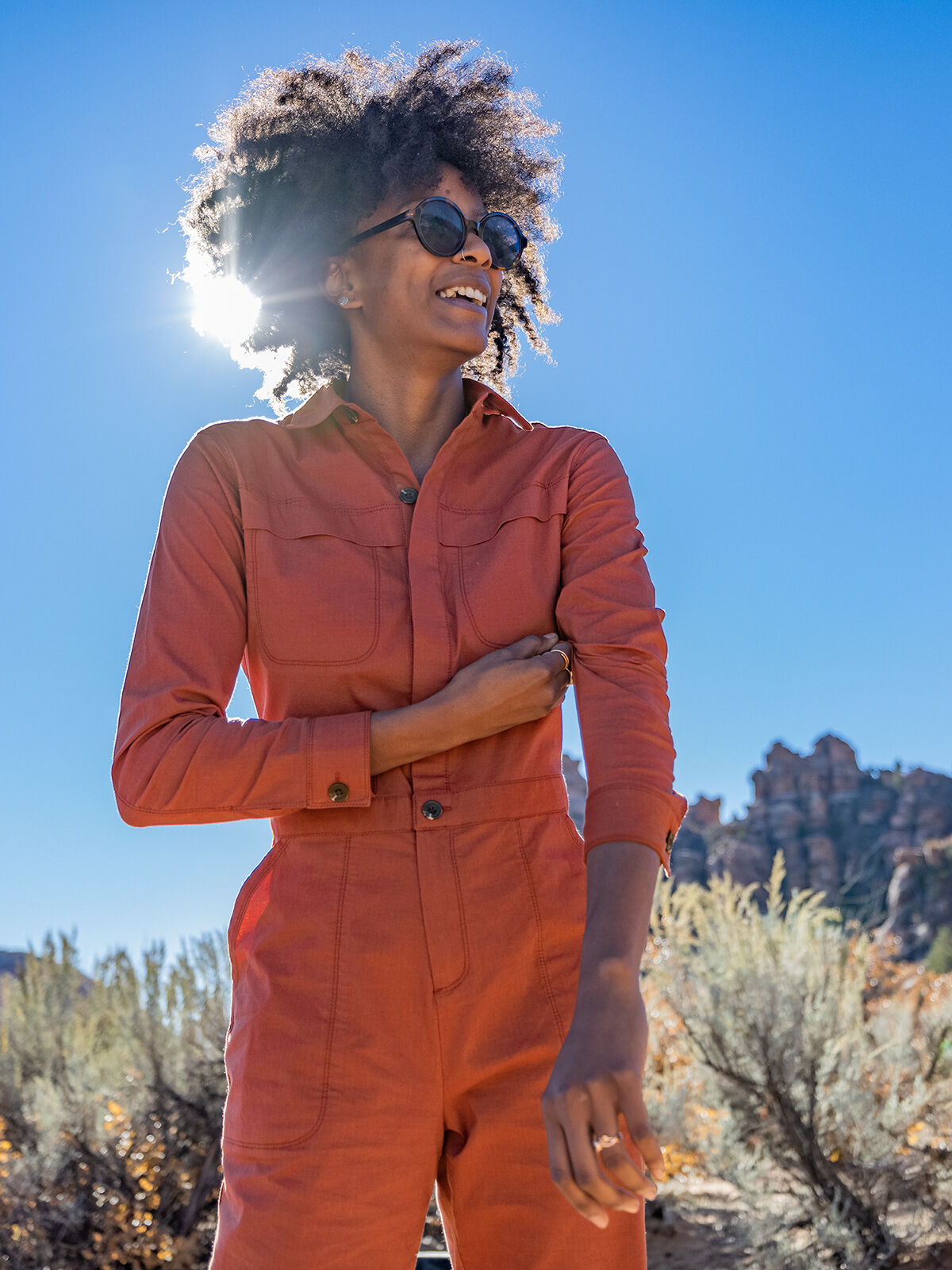 Womens Red Utility Jumpsuit | Peacocks