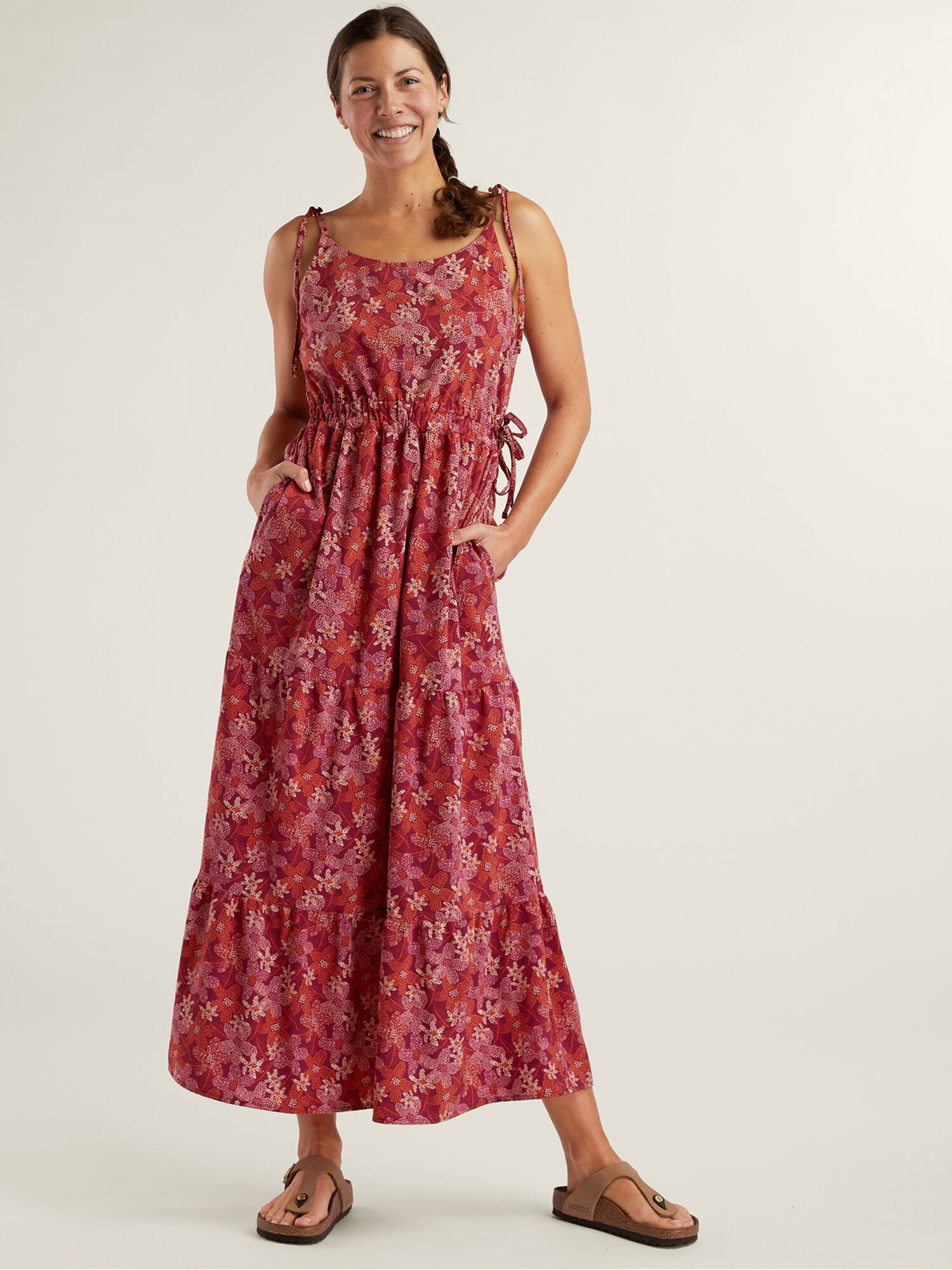 Crusher Tiered Midi Dress, , original