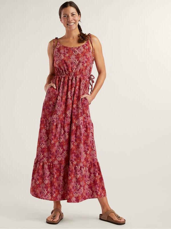 Crusher Tiered Midi Dress, , original