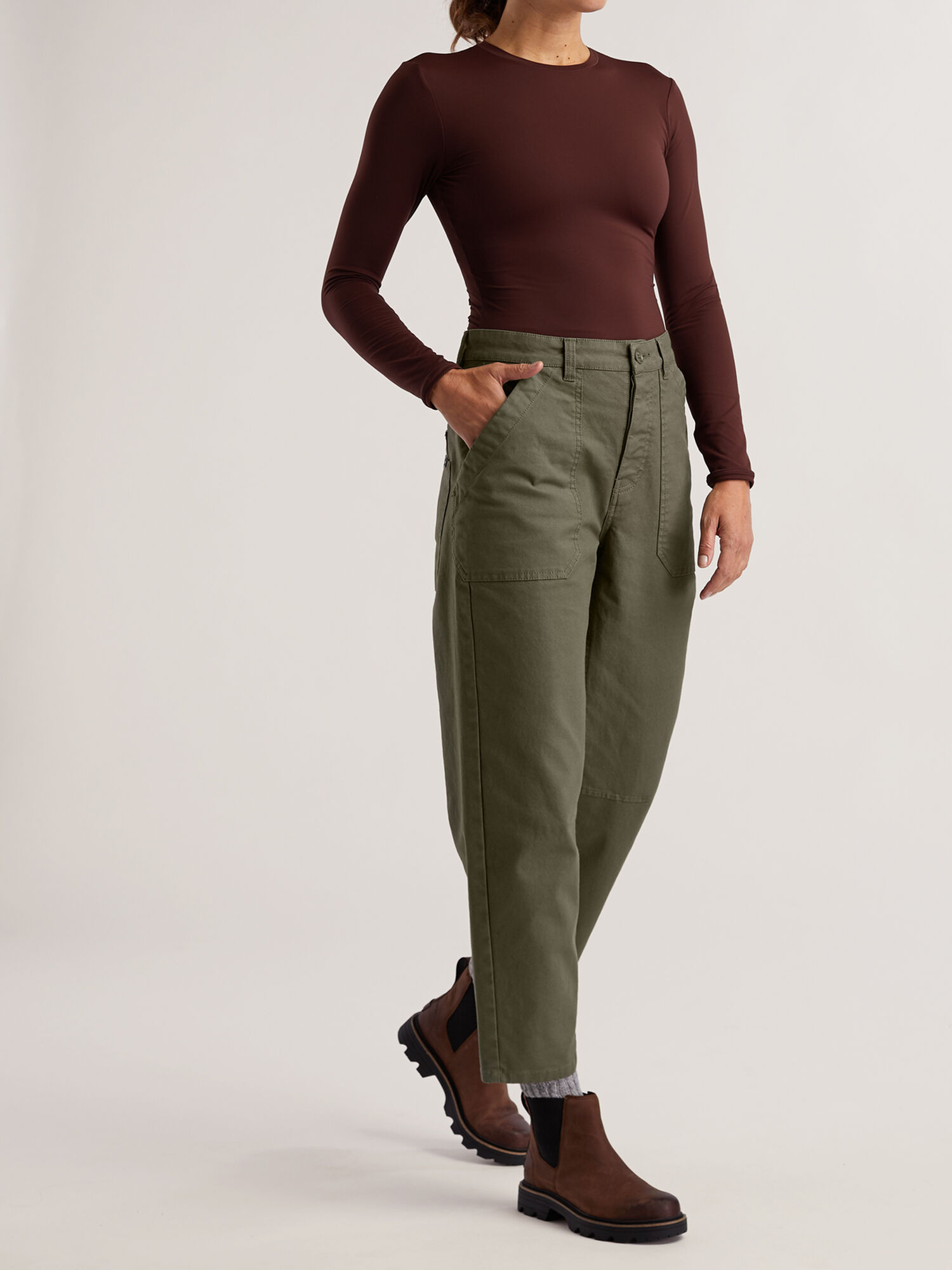 Bishop Barrel Leg Pants, , original