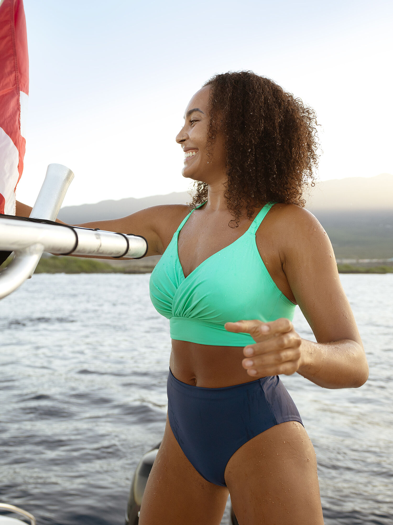 Streamline High Waisted Bikini Bottom - Solid, , original