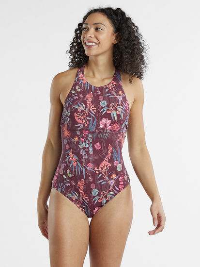 Selkie High Neck One Piece Swimsuit - Botanique: Image 2