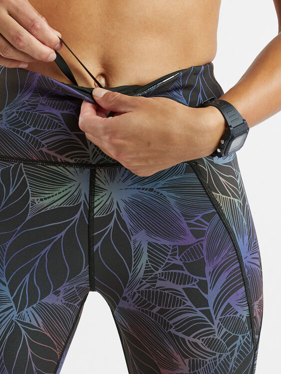 Mad Dash Reversible Crop Tights - Jungle Mirage, , original