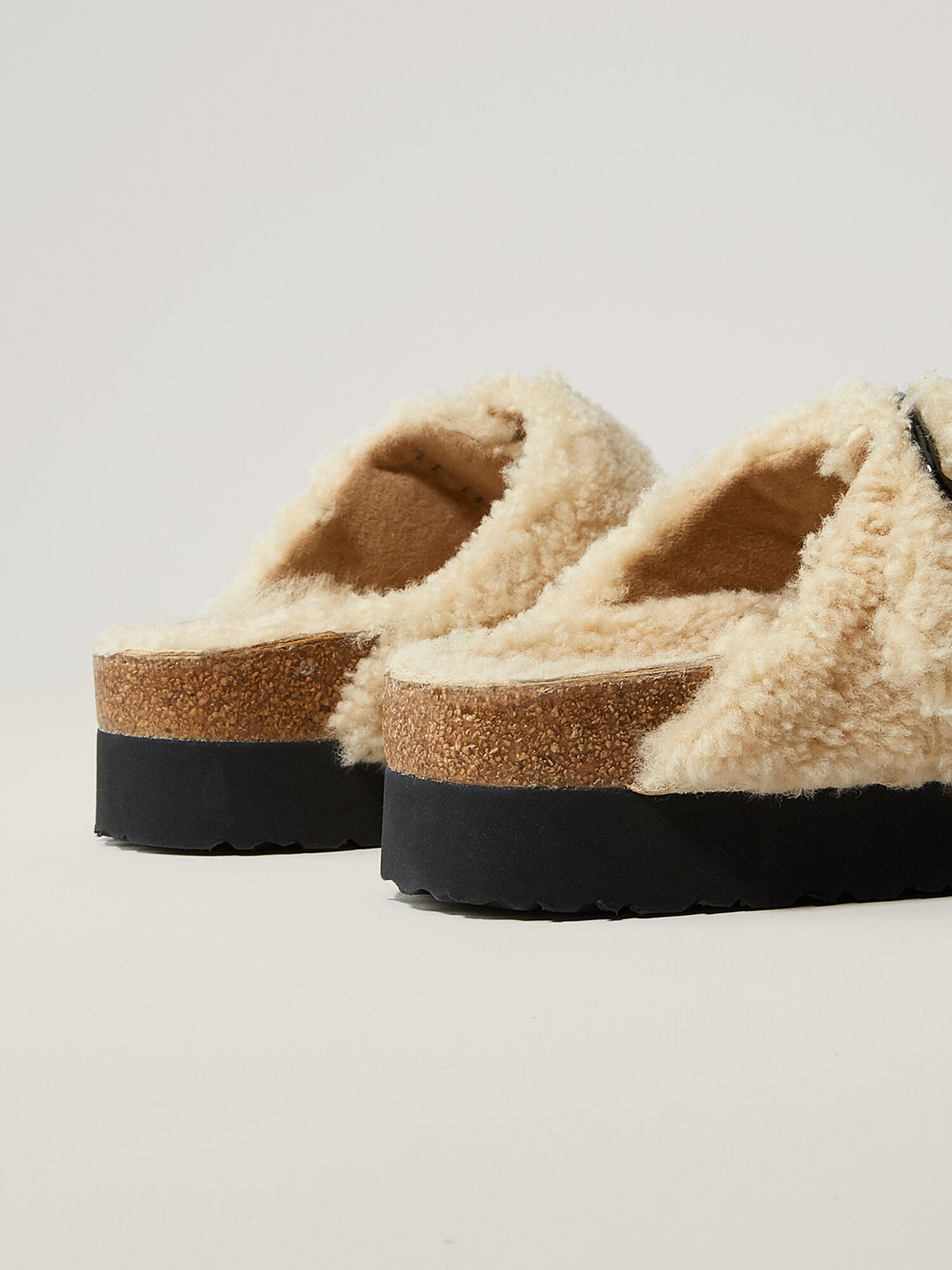 Arizona Platform Shearling Sandals, , original