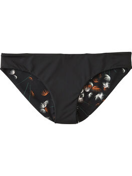 Tidal Reversible Bikini Bottom - Feather Floral/Black