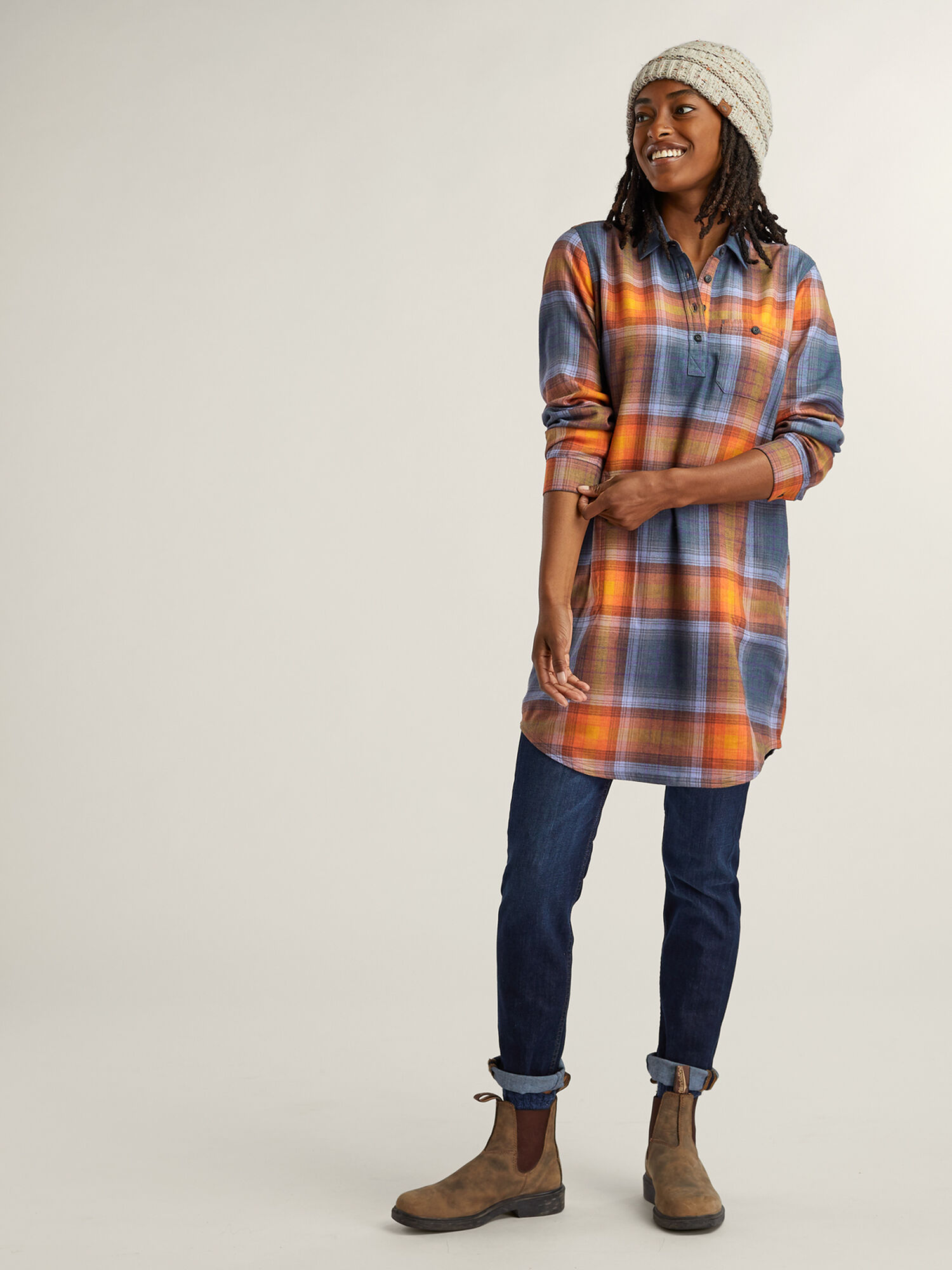 Plaiditude Long Sleeve Dress, , original