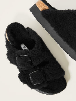 Birkenstock Women’s Arizona Platform Shearling Sandals