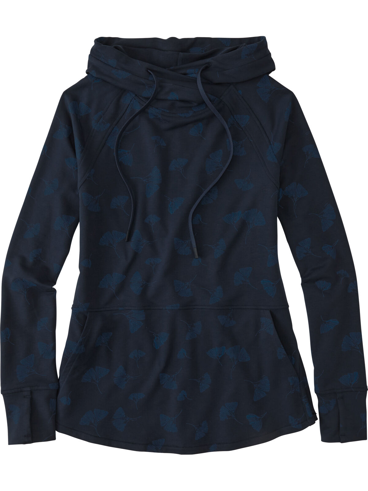 Women's Hoodie Pullover: Manresa Gingko Print