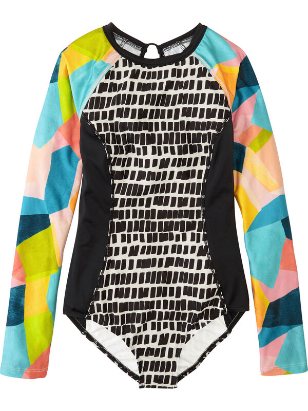 Zenith Long Sleeve One Piece Swimsuit - Buon Fresco, , original