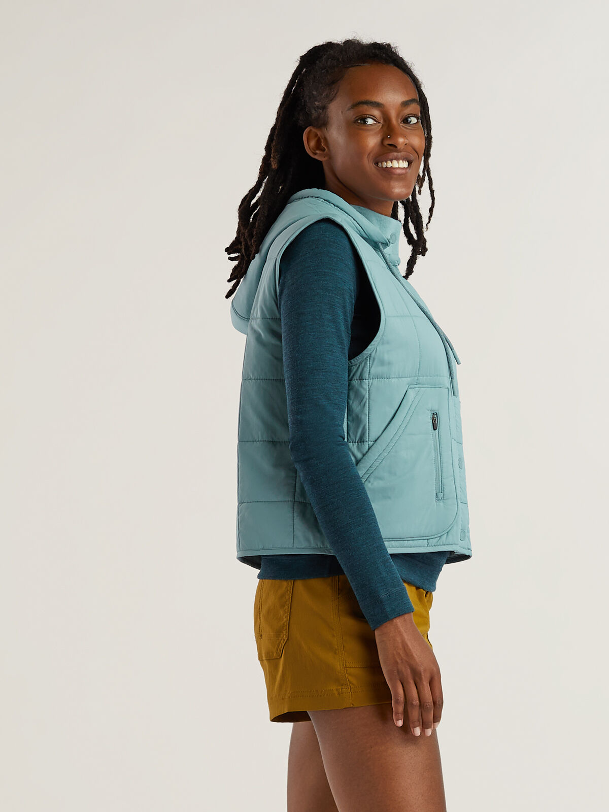 トップス moripon. Frill tailored vest / gray moripon Frill tailored vest / gray