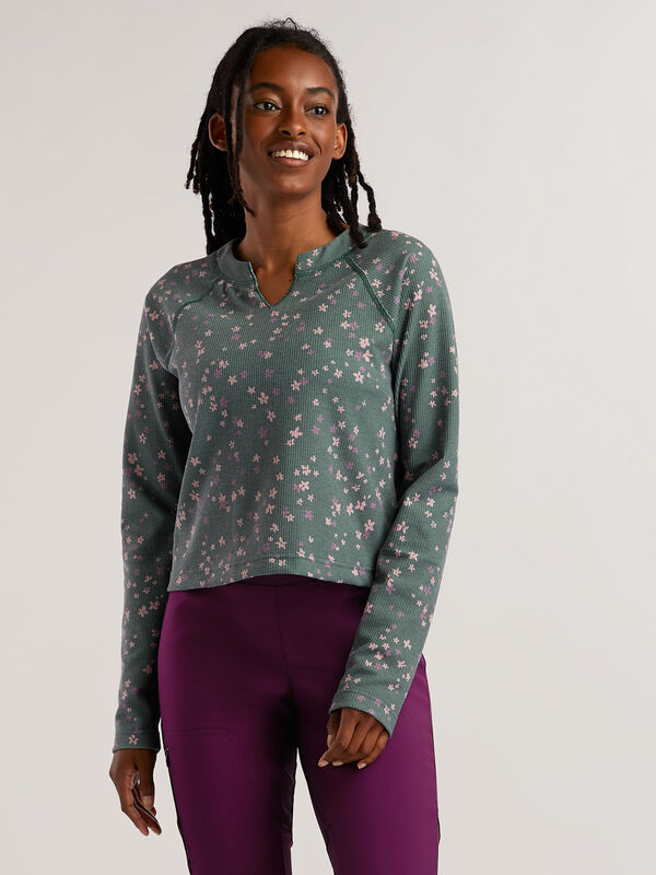 Women&rsquo;s Long Sleeve Waffle Knit Top Nectar