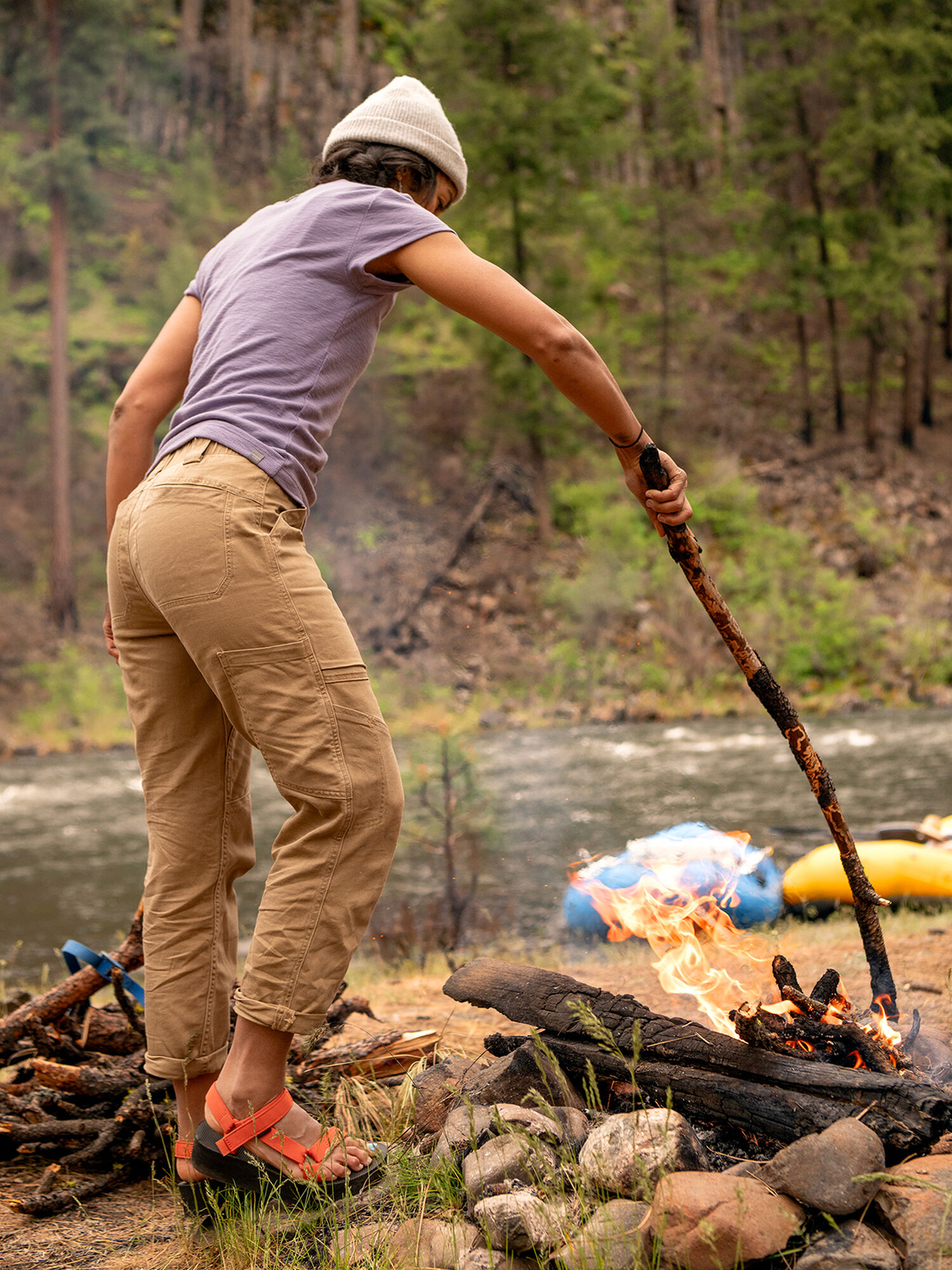 Range Cropped Pants, , model