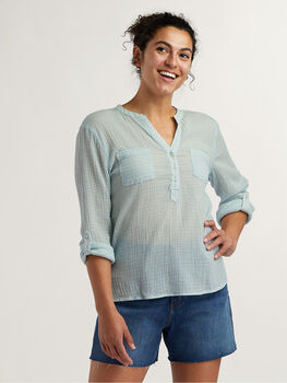 Moorea Gauze Long Sleeve Top