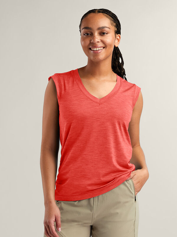 Solar Flair Ruched V Neck Tank Top UPF 30