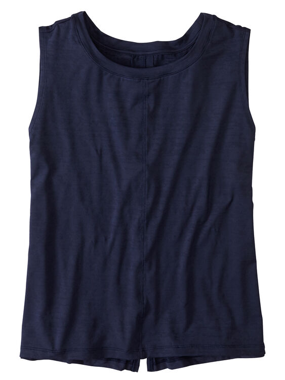 High Neck Tank Top Phoenix Pleat Back | Title Nine