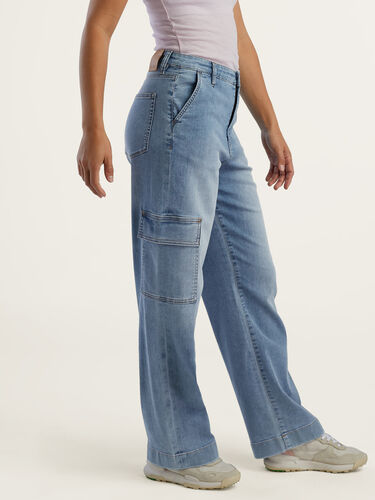 Performance High Rise Cargo Jeans