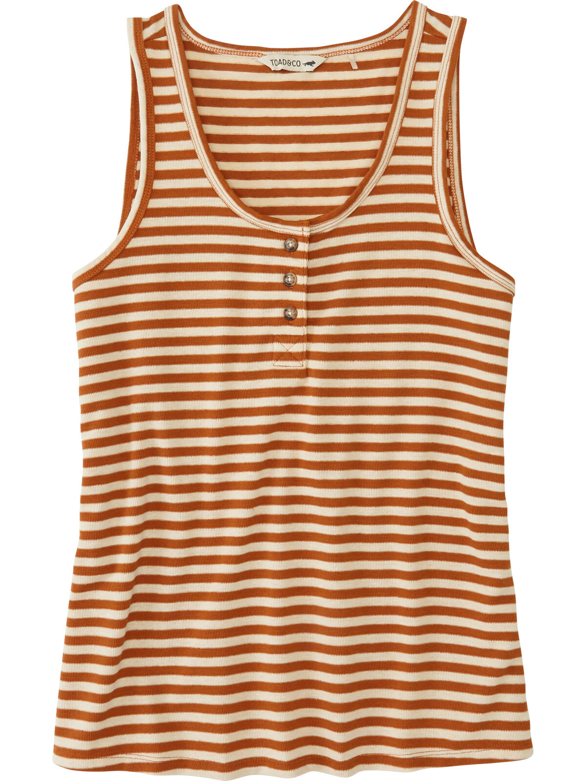Toad and Co Henley Tank Top Womens Terra Striped | Title Nine