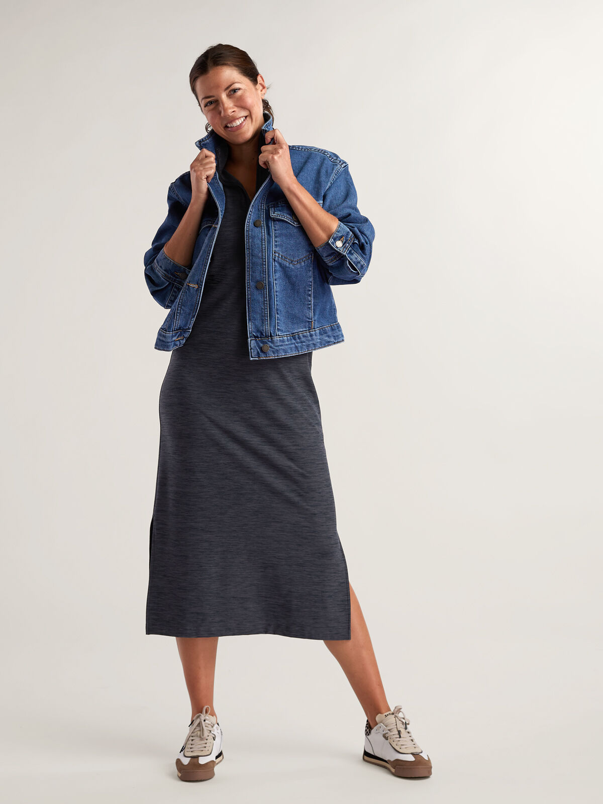 Women's Tica Midi Dress with 1/4 Zip | Title Nine