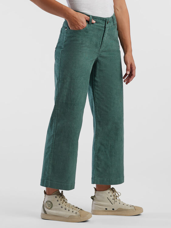 Miraculous Wide Leg Cropped Corduroy Pants