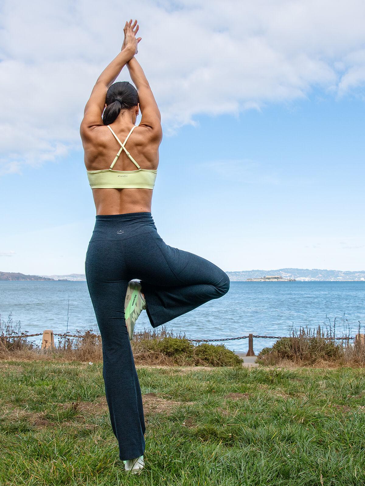 Women's Bootcut Yoga Pants Flared w/ Pockets High Waist Workout Bootleg  Leggings | eBay