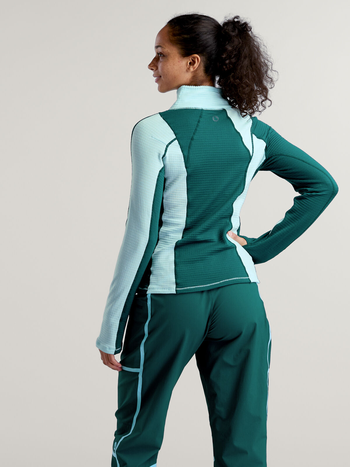 Joytrek Grid Fleece 1/2 Zip Wool Midlayer for Hiking & Run | Title