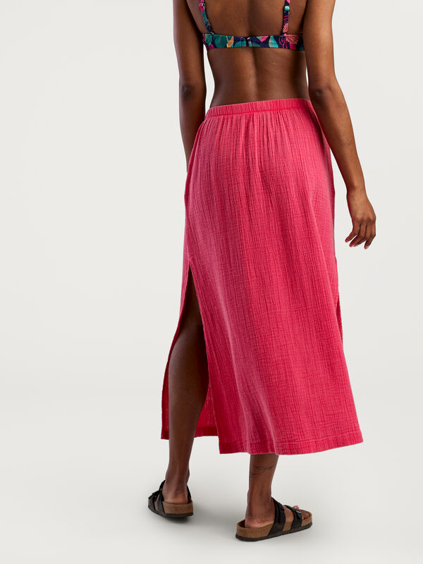 Yara Gauze Midi Skirt &ndash; Organic Cotton Gauze Midi Skirt