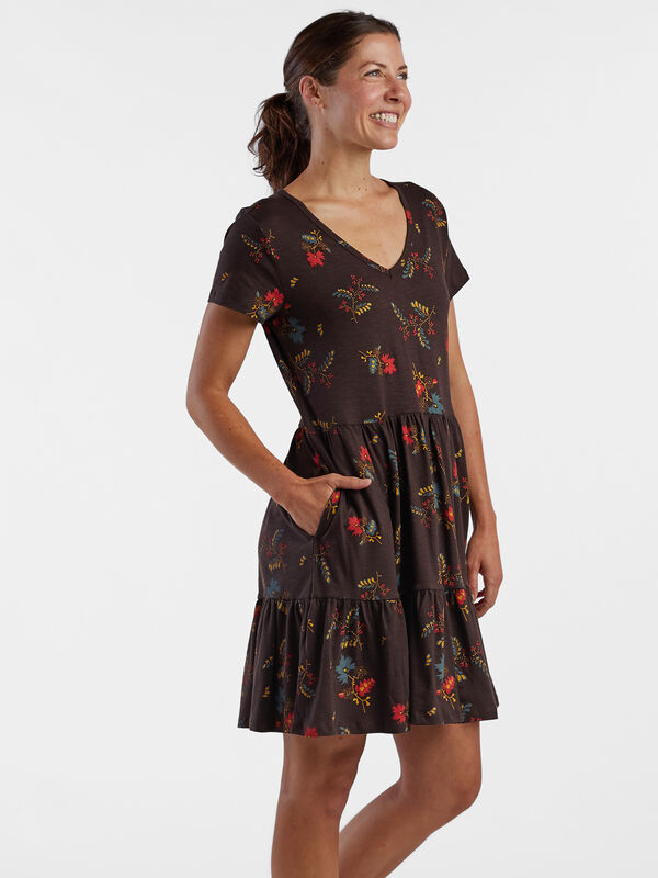 Whirlwind Tiered Short Sleeve Dress, , original