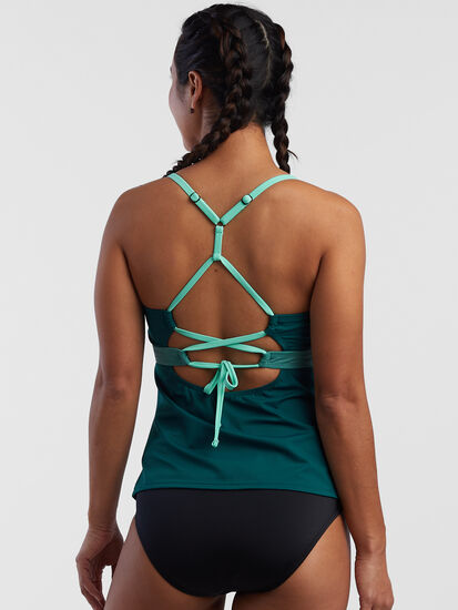 Tidal Rave Underwire Tankini Top - Colorblock, , original