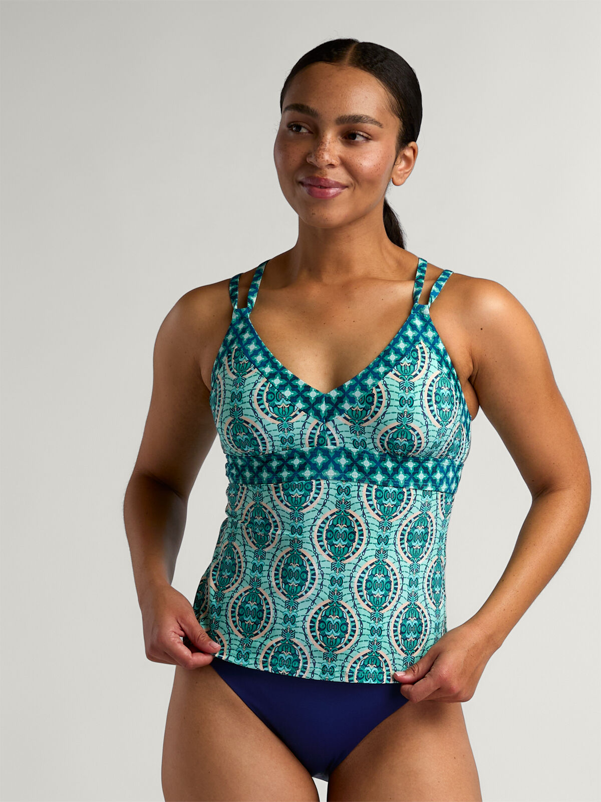 Women's Wireless Surf-Ready Tankini Top Siren -Bali | Title Nine