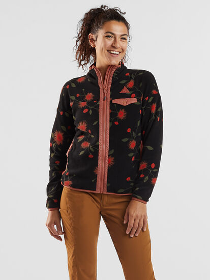 Title Up Zip Nine | Unicorn Fleece Floral Jacket: Womens