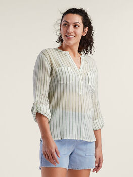 Moorea Gauze Long Sleeve Top