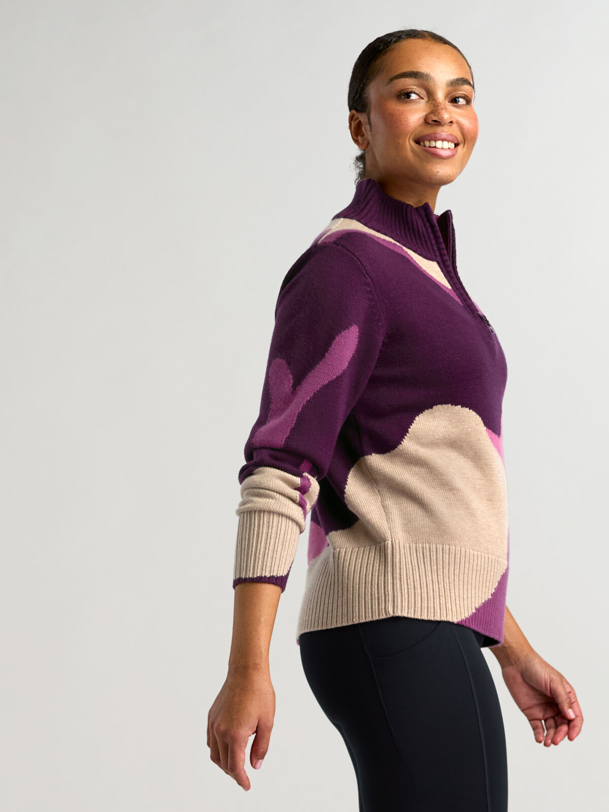 Women's Quarter Zip Merino Ski Sweater | Title Nine