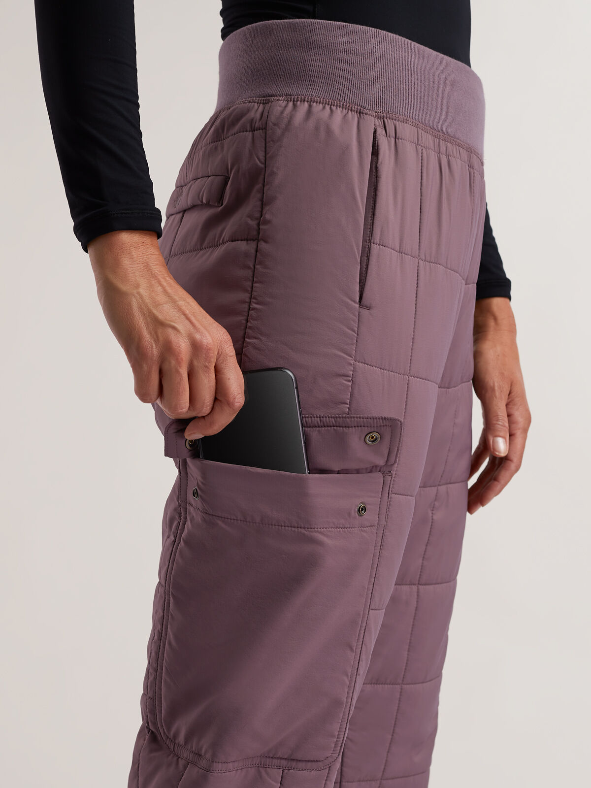 Women's High Rise Quilted Joggers Pinyon | Title Nine