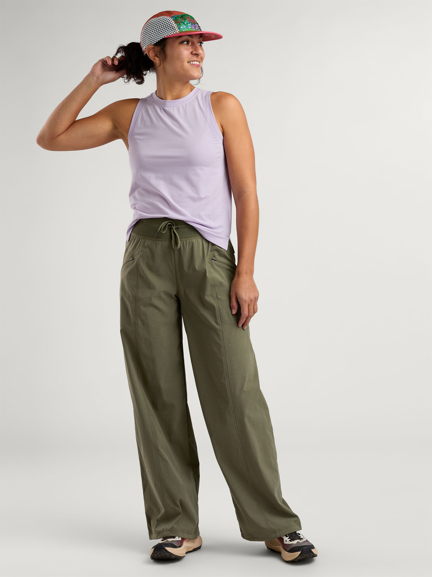 Evergreen Wide Leg Hiking Pants, , original