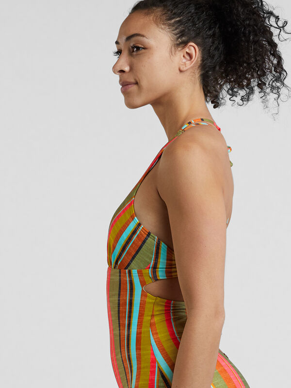 Fergusen One Piece Swimsuit - Cacti Soleil Stripe, , original