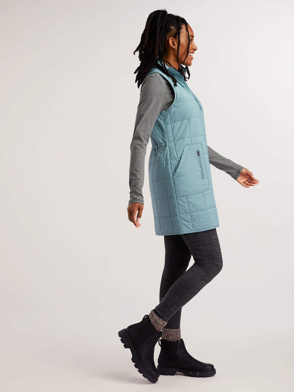 Women's Lightweight Quilted Vest Dress Pinyon