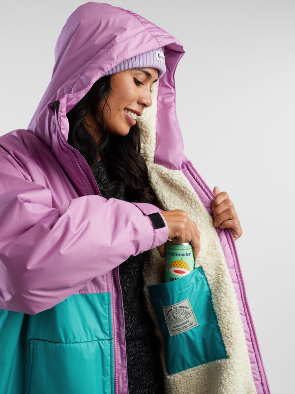 Roaming Recycled Sherpa Lined Robe, , original