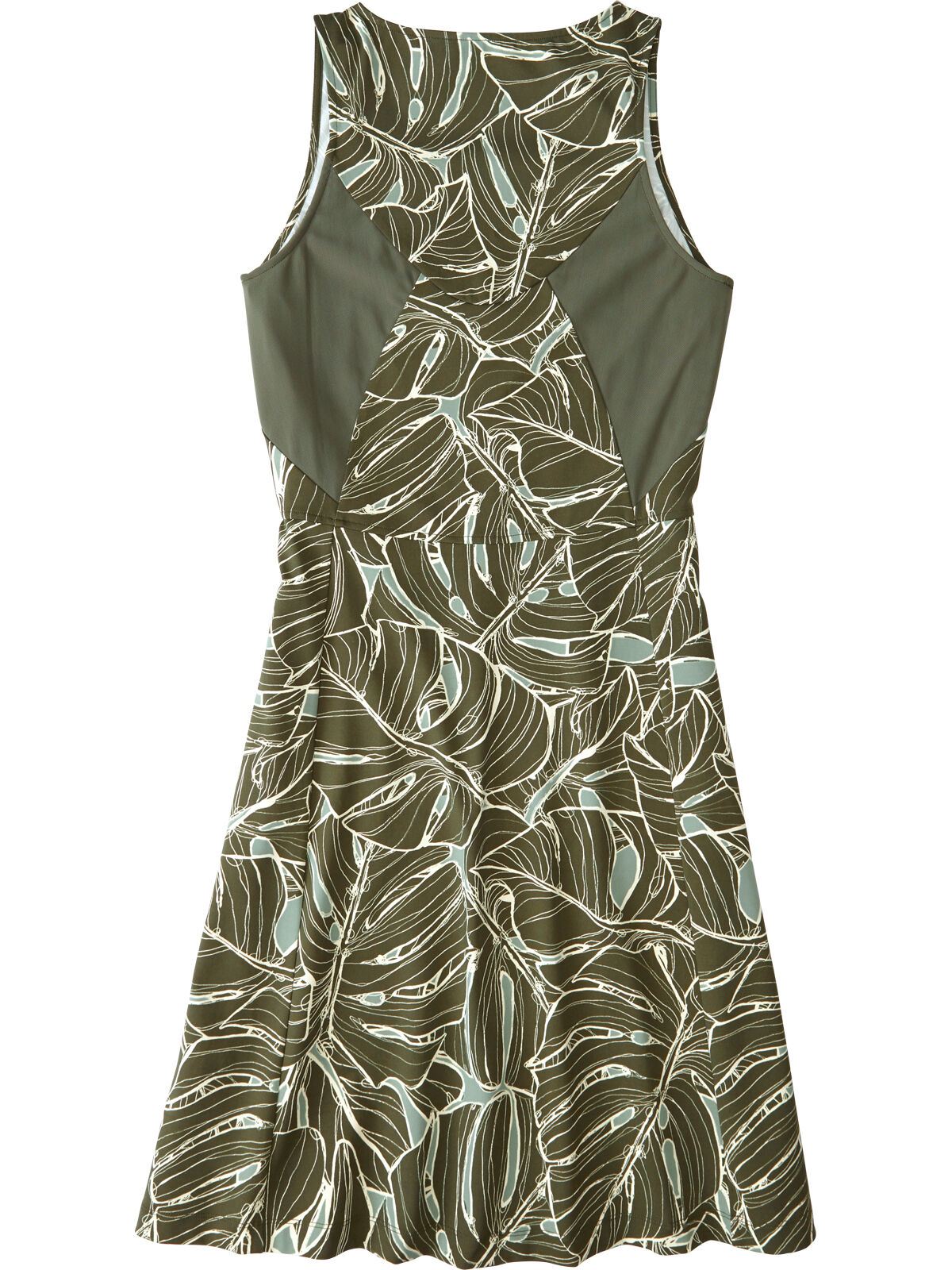 Fit and Flare Dress Sleeveless: Freelance Monstera | Title Nine