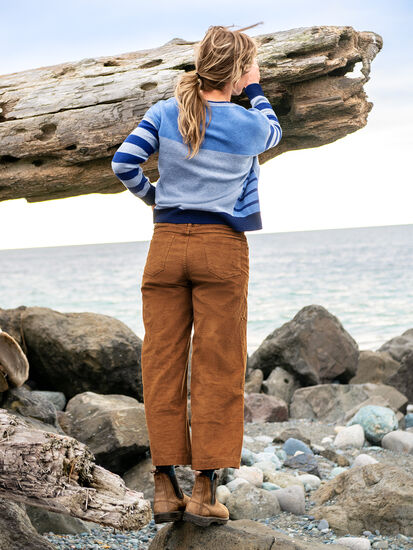 Organic Cotton Corduroy Wide Leg Crop Pants