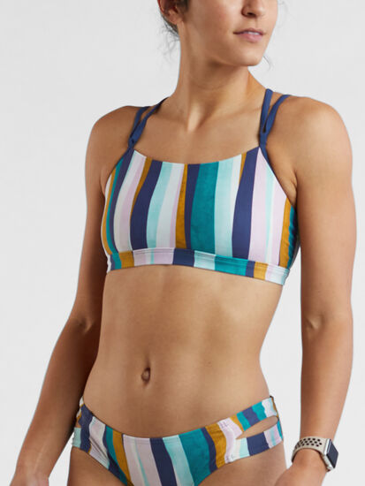 Mirage Bandeau Bikini Top - Broken Stripes: Image 2