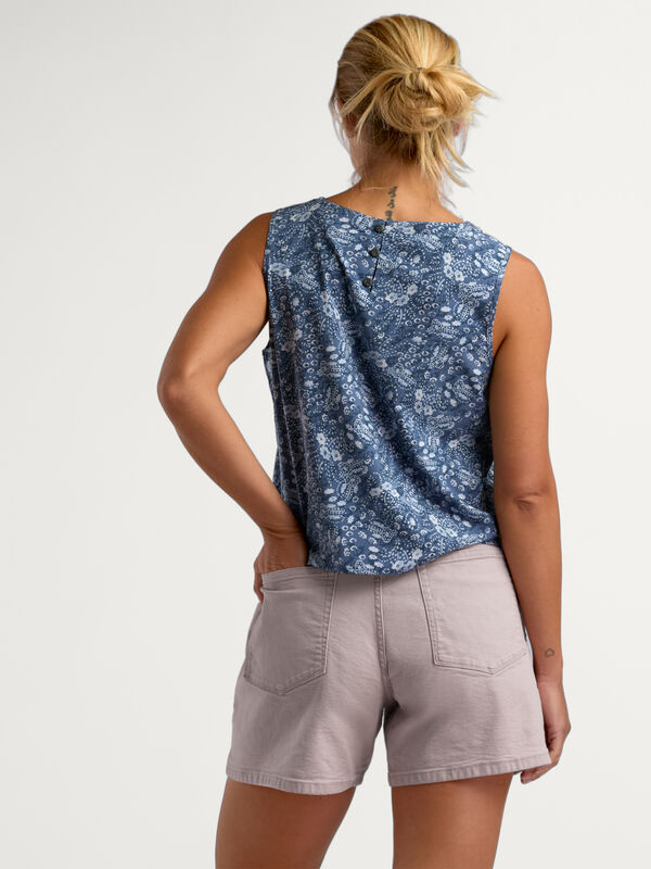 Perfromance Stretch Canvas High Rise Relaxed Shorts, , original