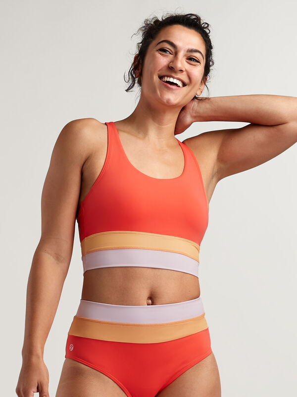 Cut Back Bikini Top, Sherbet, original